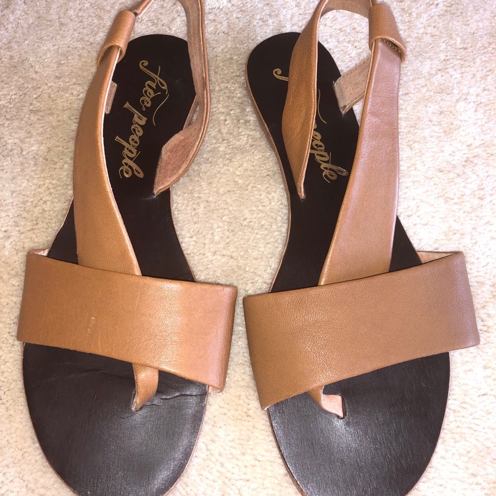 Free People Chestnut Brown Strappy Sandals - Picture 4 of 5